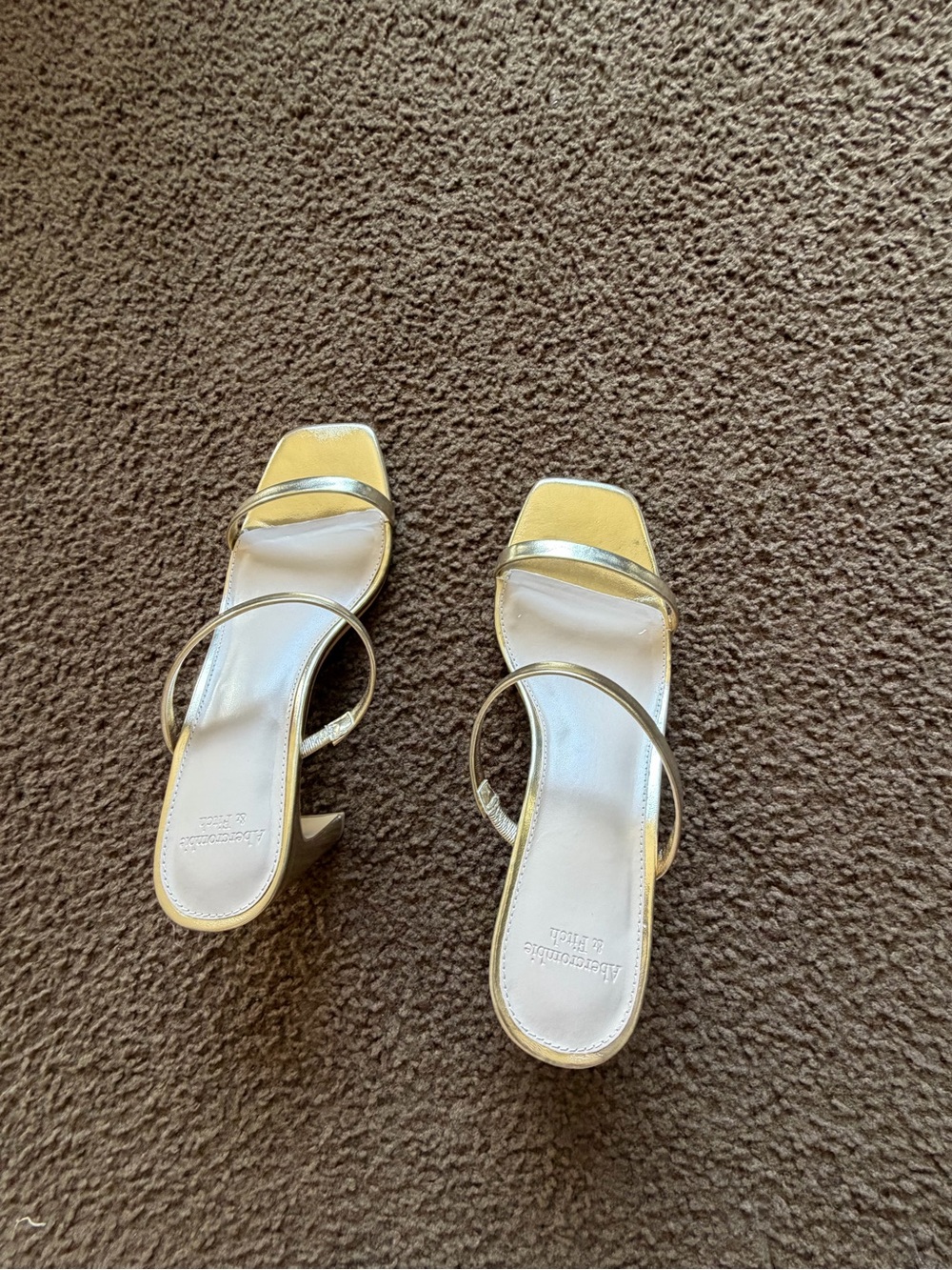 Abercrombie & Fitch Gold Heels (brand new)